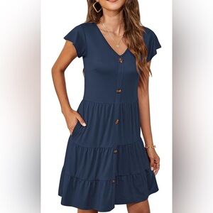 Blue dress with pockets